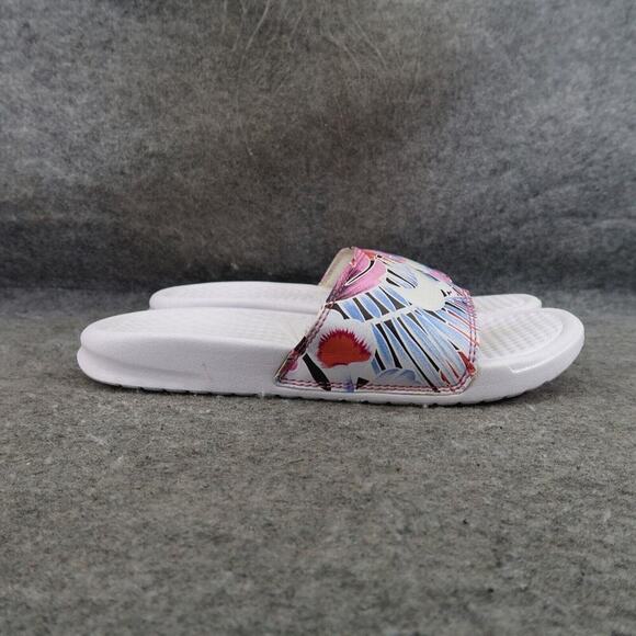 Nike Shoes Womens 6 Sandal Slide Benassi Print Logo Colorful Comfort Casual Flat - Picture 2 of 13